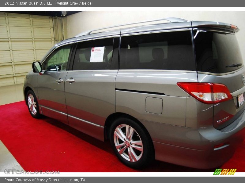 Twilight Gray / Beige 2012 Nissan Quest 3.5 LE
