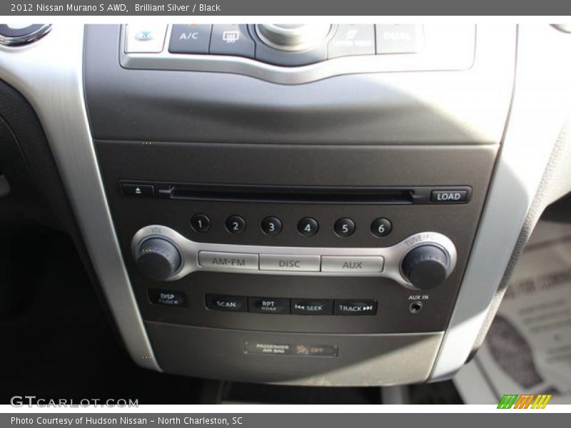 Brilliant Silver / Black 2012 Nissan Murano S AWD