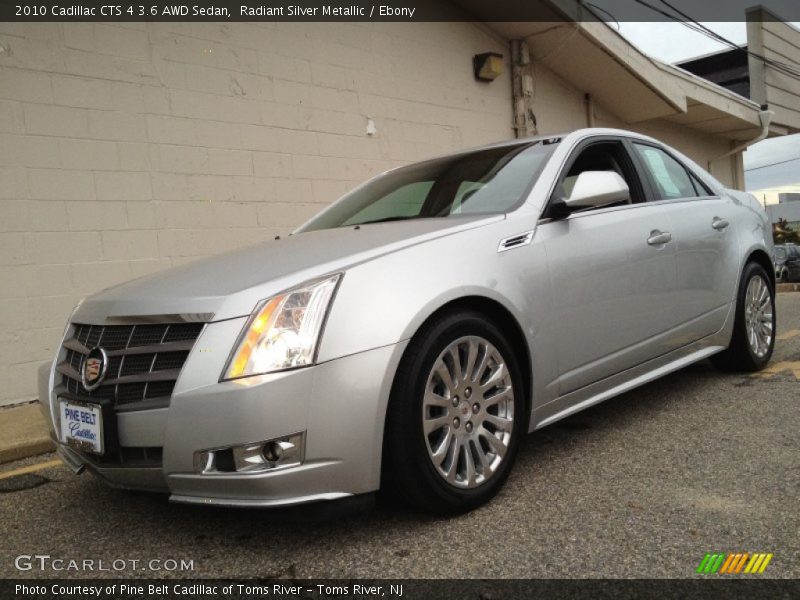 Radiant Silver Metallic / Ebony 2010 Cadillac CTS 4 3.6 AWD Sedan