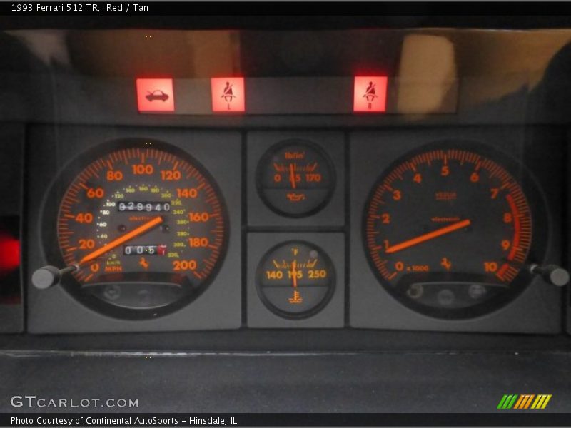  1993 512 TR   Gauges