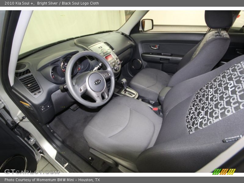 Bright Silver / Black Soul Logo Cloth 2010 Kia Soul +
