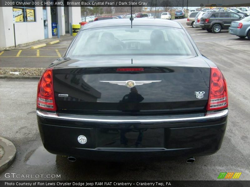 Brilliant Black Crystal Pearl / Dark Slate Gray 2008 Chrysler 300 C HEMI AWD