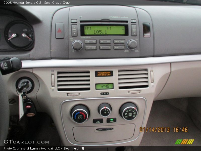 Steel Gray / Gray 2008 Hyundai Sonata GLS