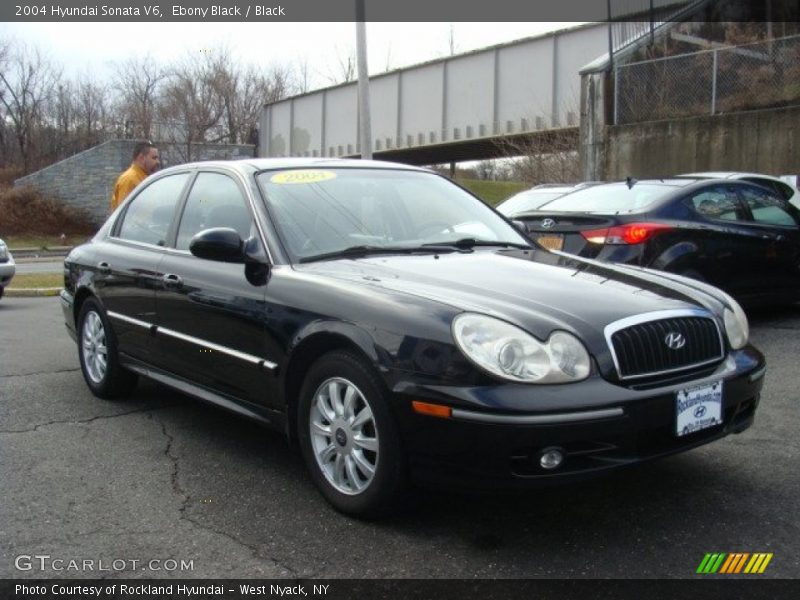 Ebony Black / Black 2004 Hyundai Sonata V6