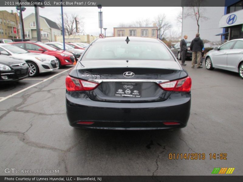 Pacific Blue Pearl / Gray 2011 Hyundai Sonata GLS