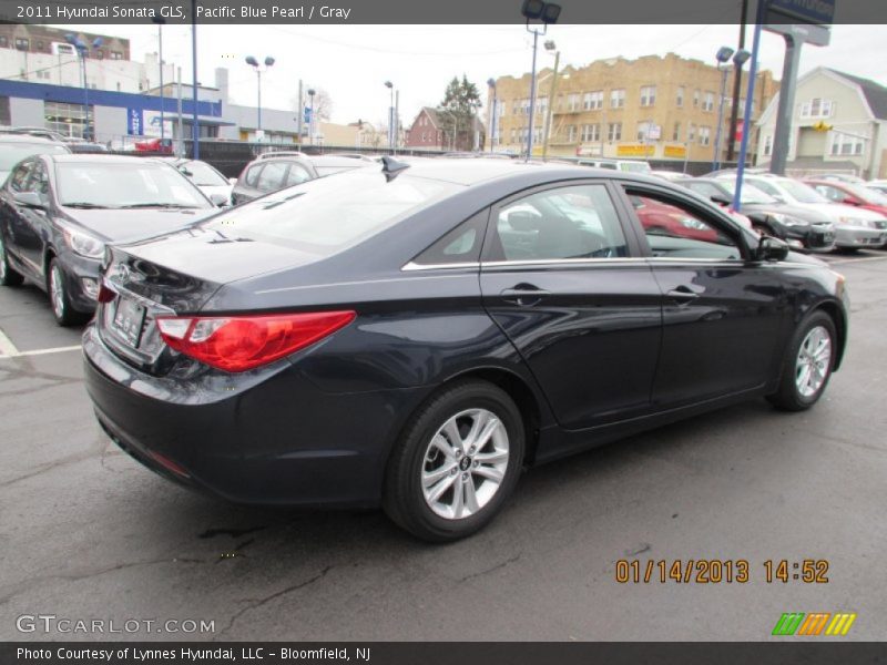 Pacific Blue Pearl / Gray 2011 Hyundai Sonata GLS
