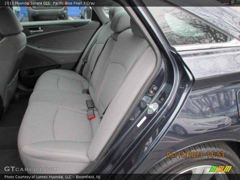 Pacific Blue Pearl / Gray 2011 Hyundai Sonata GLS