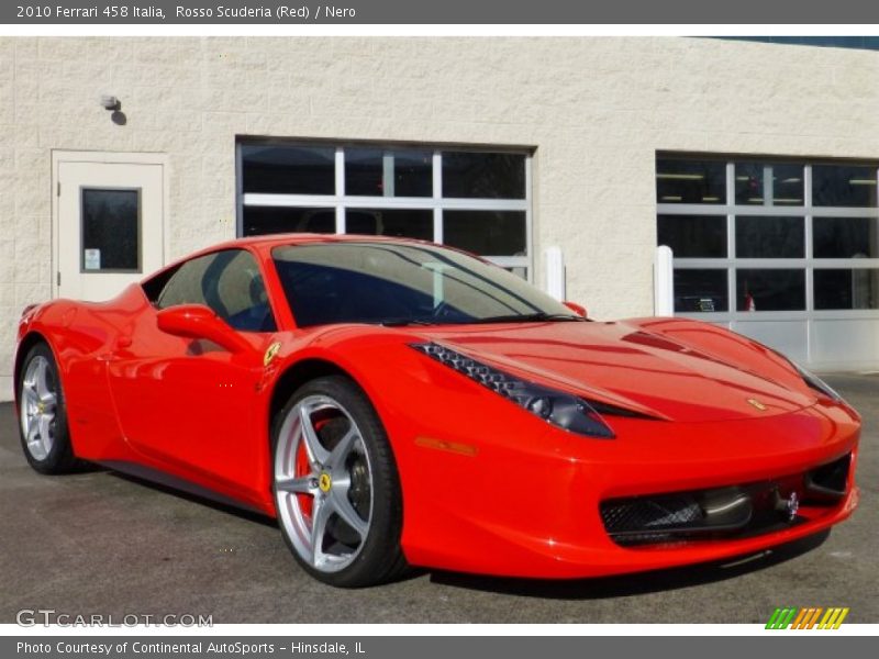 Front 3/4 View of 2010 458 Italia