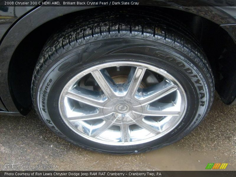 Brilliant Black Crystal Pearl / Dark Slate Gray 2008 Chrysler 300 C HEMI AWD
