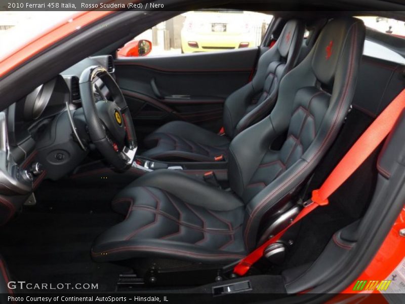 Front Seat of 2010 458 Italia