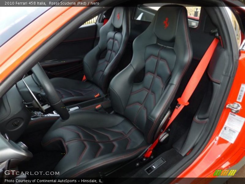 Front Seat of 2010 458 Italia