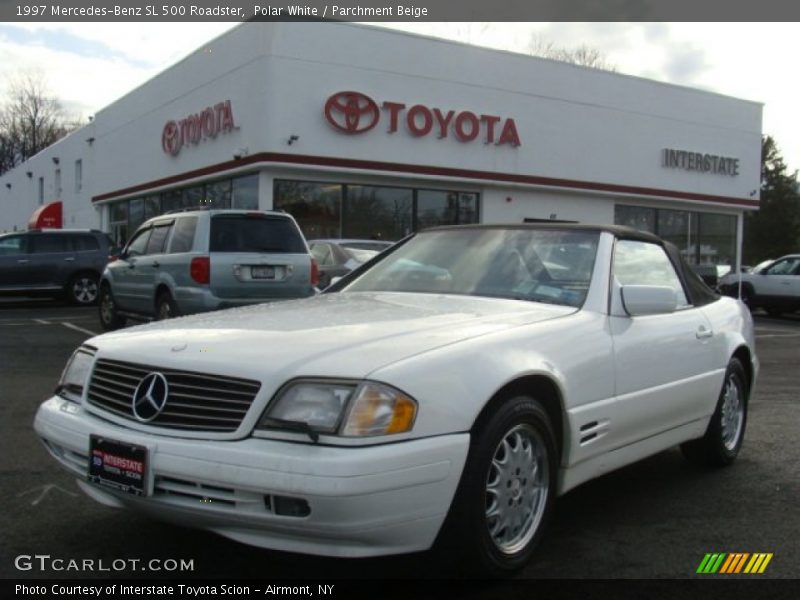 Polar White / Parchment Beige 1997 Mercedes-Benz SL 500 Roadster