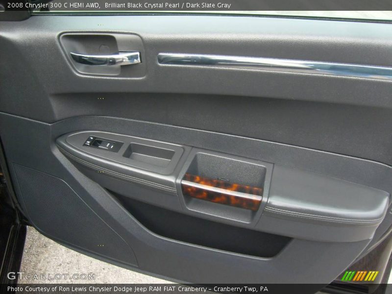 Brilliant Black Crystal Pearl / Dark Slate Gray 2008 Chrysler 300 C HEMI AWD