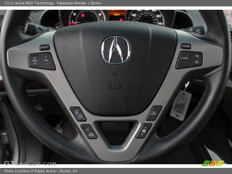 Palladium Metallic / Ebony 2011 Acura MDX Technology