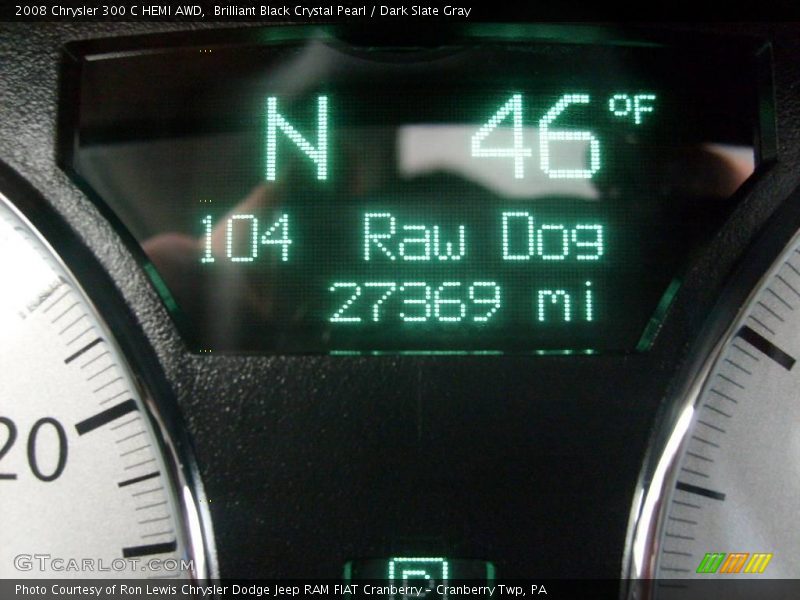 Brilliant Black Crystal Pearl / Dark Slate Gray 2008 Chrysler 300 C HEMI AWD