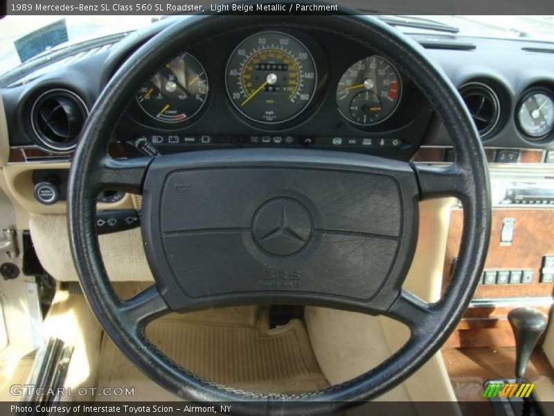 Light Beige Metallic / Parchment 1989 Mercedes-Benz SL Class 560 SL Roadster