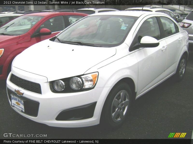Summit White / Jet Black/Dark Titanium 2013 Chevrolet Sonic LS Sedan