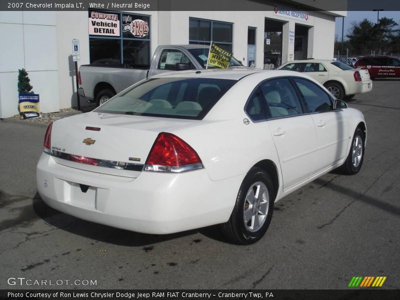 White / Neutral Beige 2007 Chevrolet Impala LT