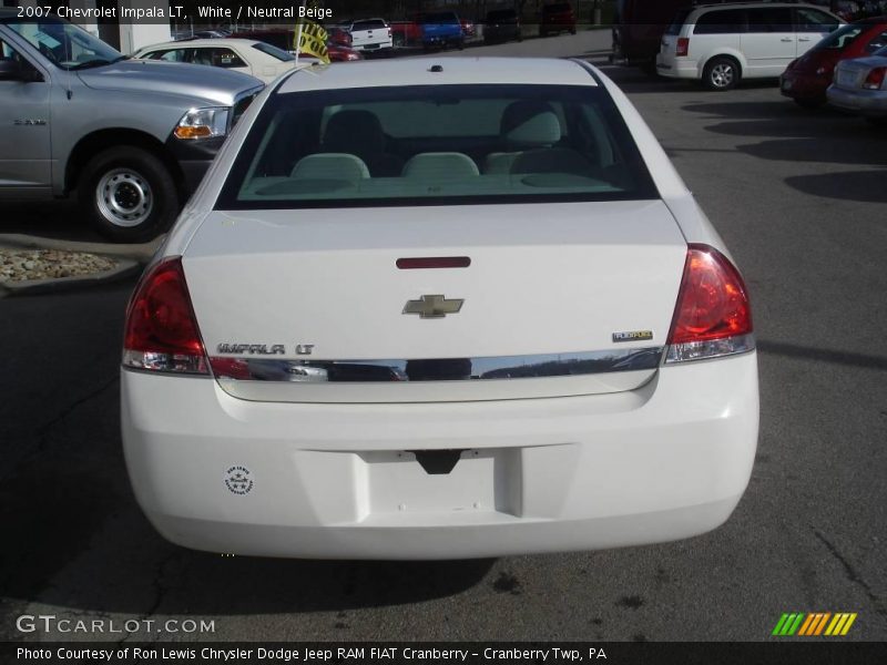 White / Neutral Beige 2007 Chevrolet Impala LT