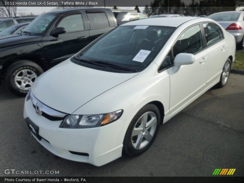 Taffeta White / Black 2011 Honda Civic LX-S Sedan