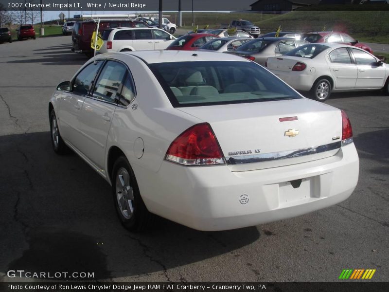 White / Neutral Beige 2007 Chevrolet Impala LT