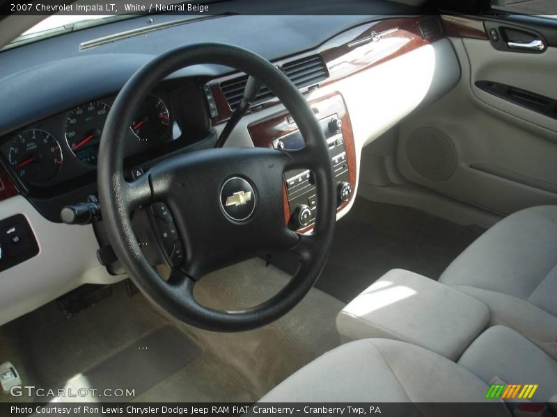 White / Neutral Beige 2007 Chevrolet Impala LT