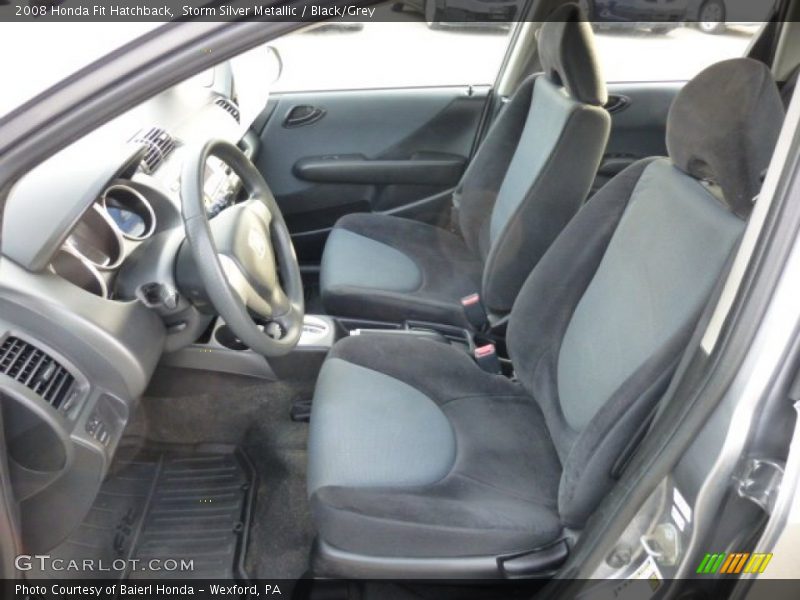 Storm Silver Metallic / Black/Grey 2008 Honda Fit Hatchback