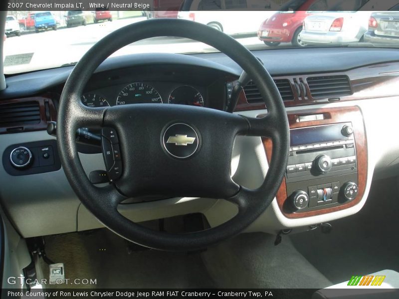 White / Neutral Beige 2007 Chevrolet Impala LT