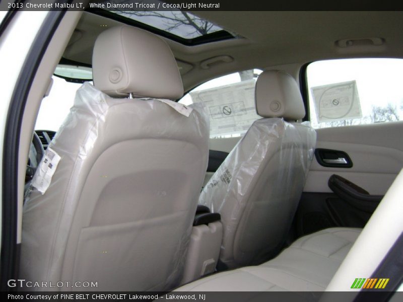 White Diamond Tricoat / Cocoa/Light Neutral 2013 Chevrolet Malibu LT