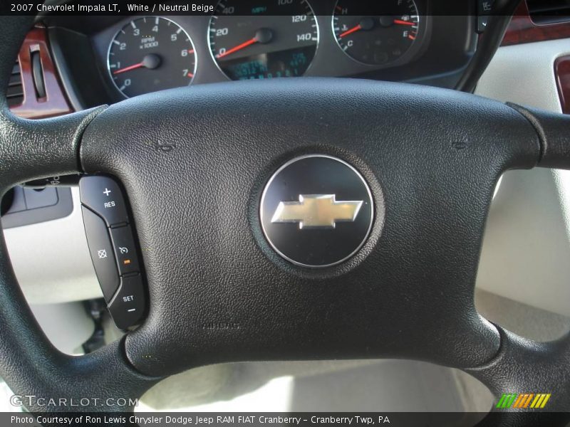 White / Neutral Beige 2007 Chevrolet Impala LT