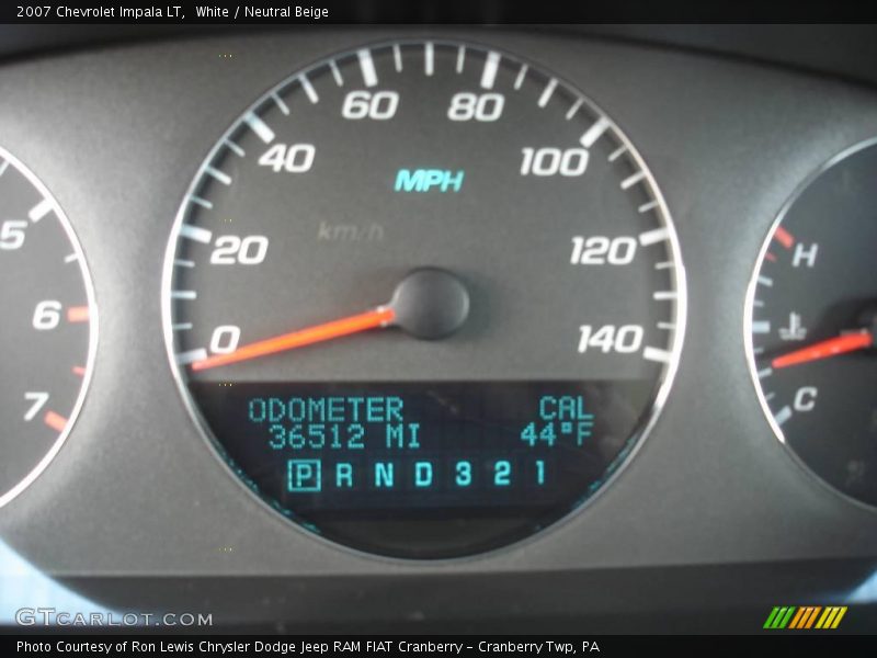 White / Neutral Beige 2007 Chevrolet Impala LT