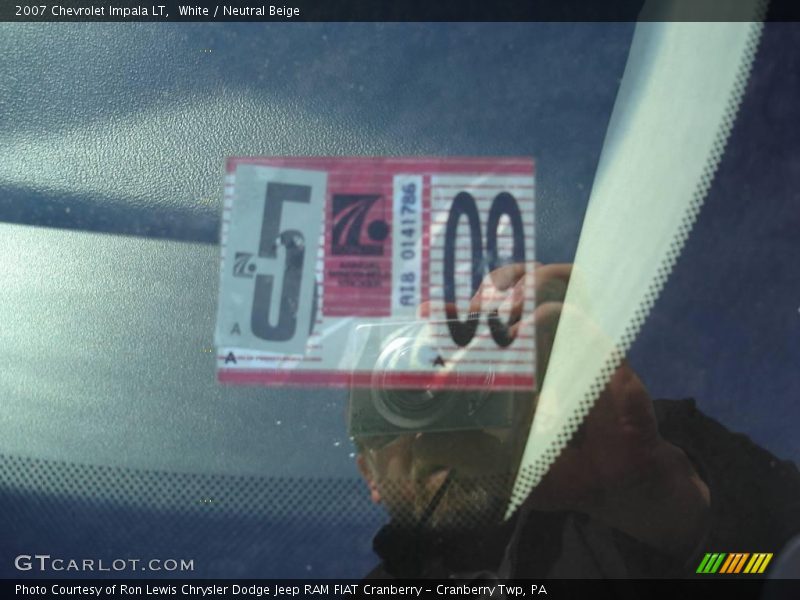 White / Neutral Beige 2007 Chevrolet Impala LT