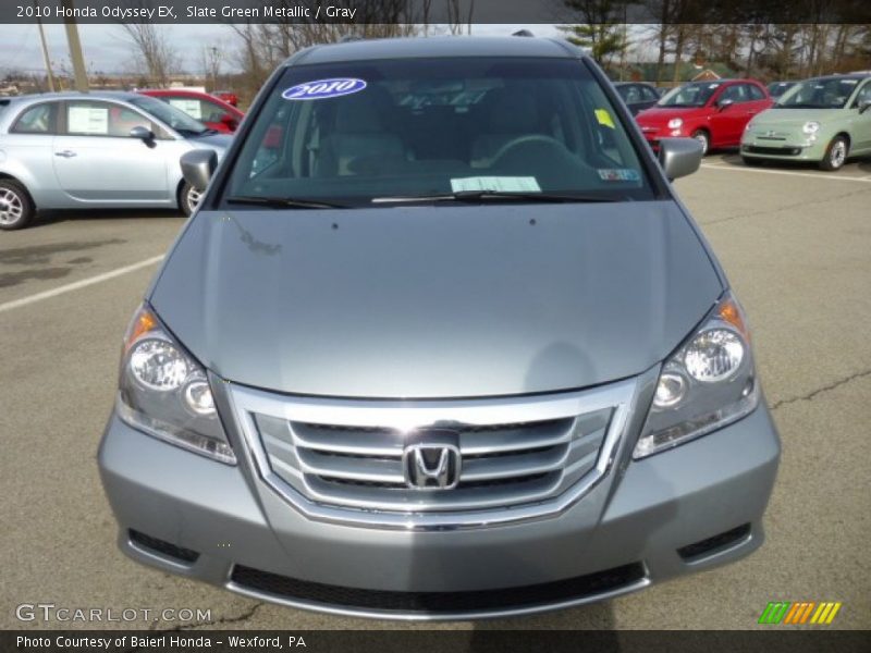 Slate Green Metallic / Gray 2010 Honda Odyssey EX