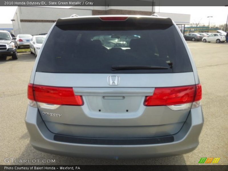 Slate Green Metallic / Gray 2010 Honda Odyssey EX