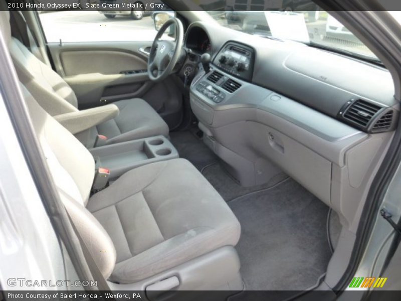 Slate Green Metallic / Gray 2010 Honda Odyssey EX