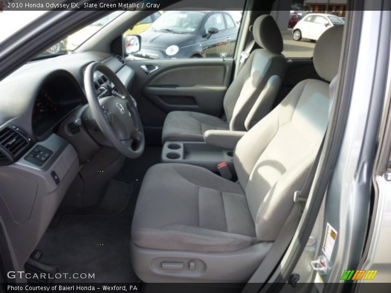 Slate Green Metallic / Gray 2010 Honda Odyssey EX