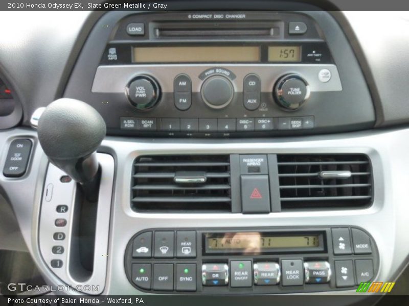 Slate Green Metallic / Gray 2010 Honda Odyssey EX