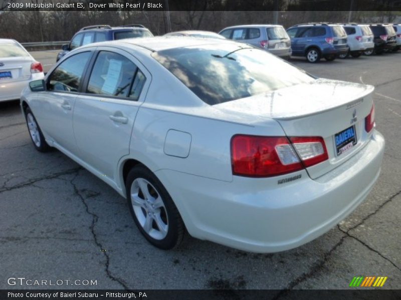 Dover White Pearl / Black 2009 Mitsubishi Galant ES