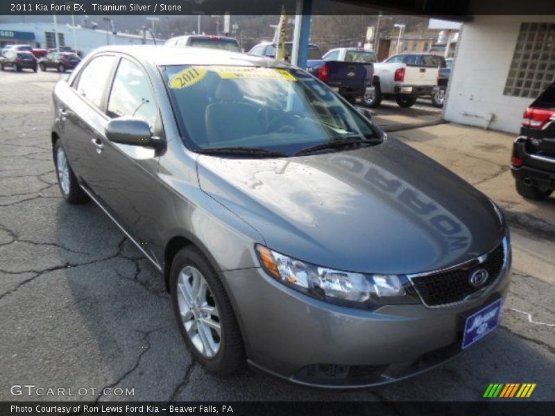 Titanium Silver / Stone 2011 Kia Forte EX