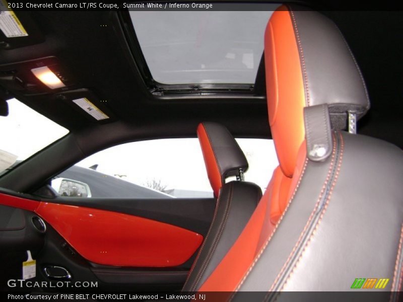 Summit White / Inferno Orange 2013 Chevrolet Camaro LT/RS Coupe