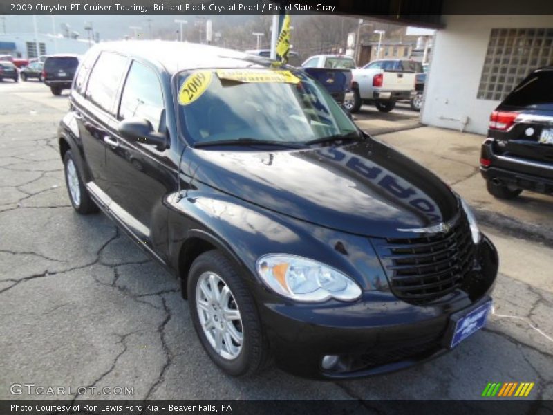Brilliant Black Crystal Pearl / Pastel Slate Gray 2009 Chrysler PT Cruiser Touring