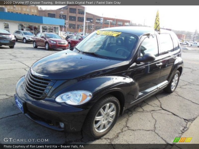Brilliant Black Crystal Pearl / Pastel Slate Gray 2009 Chrysler PT Cruiser Touring