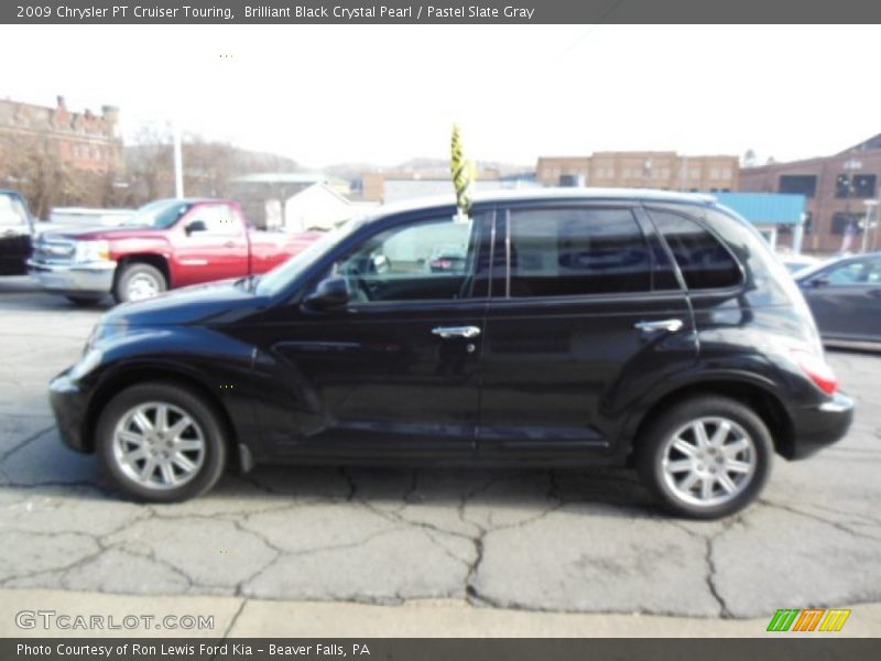 Brilliant Black Crystal Pearl / Pastel Slate Gray 2009 Chrysler PT Cruiser Touring