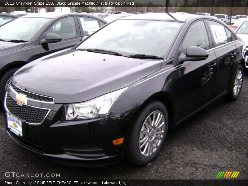 Black Granite Metallic / Jet Black/Sport Red 2013 Chevrolet Cruze ECO