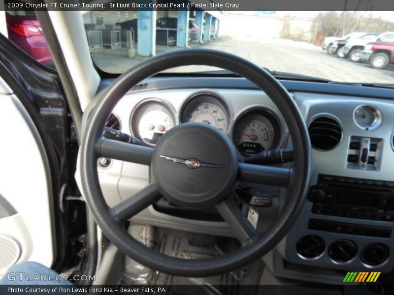 Brilliant Black Crystal Pearl / Pastel Slate Gray 2009 Chrysler PT Cruiser Touring