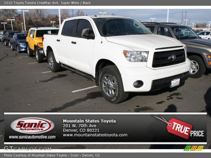 Super White / Black 2010 Toyota Tundra CrewMax 4x4