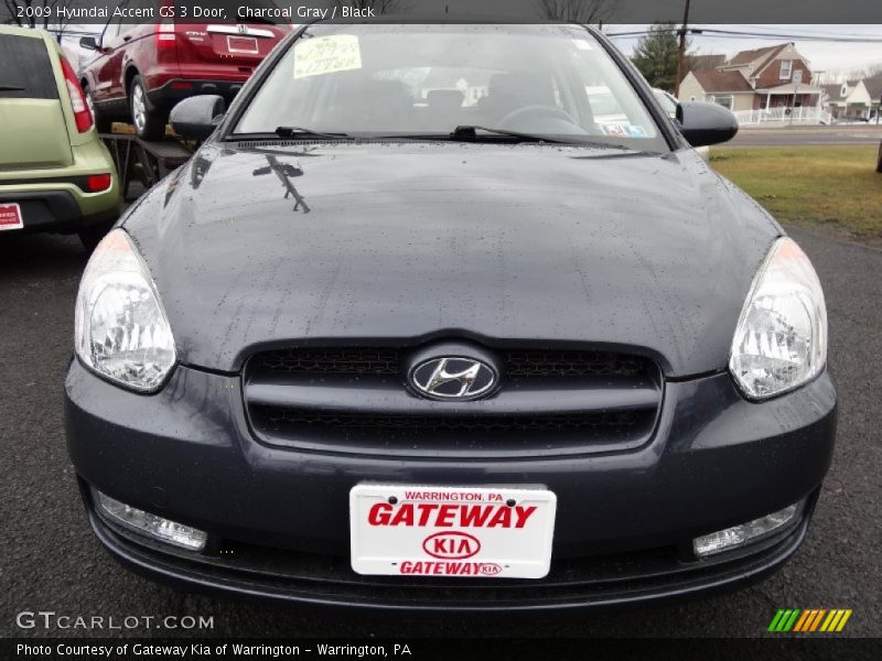 Charcoal Gray / Black 2009 Hyundai Accent GS 3 Door