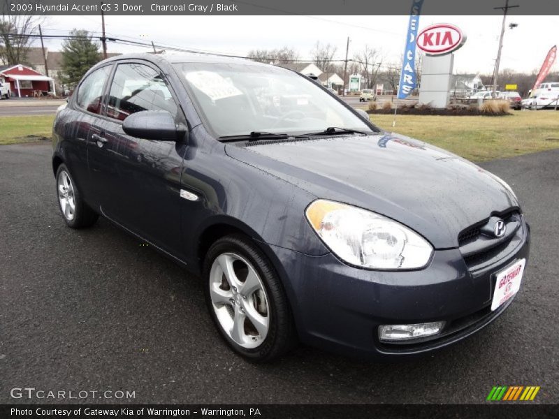 Charcoal Gray / Black 2009 Hyundai Accent GS 3 Door