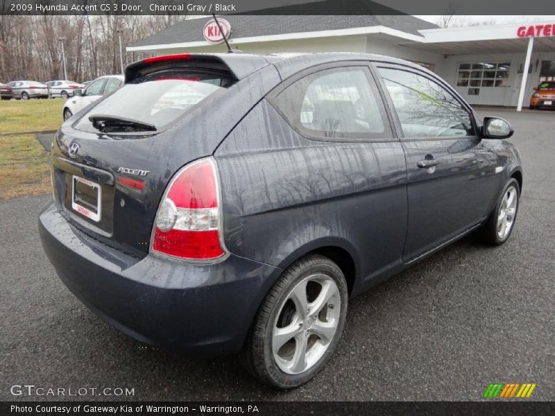 Charcoal Gray / Black 2009 Hyundai Accent GS 3 Door