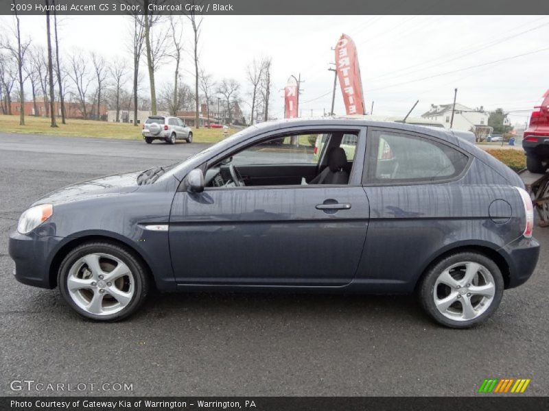 Charcoal Gray / Black 2009 Hyundai Accent GS 3 Door